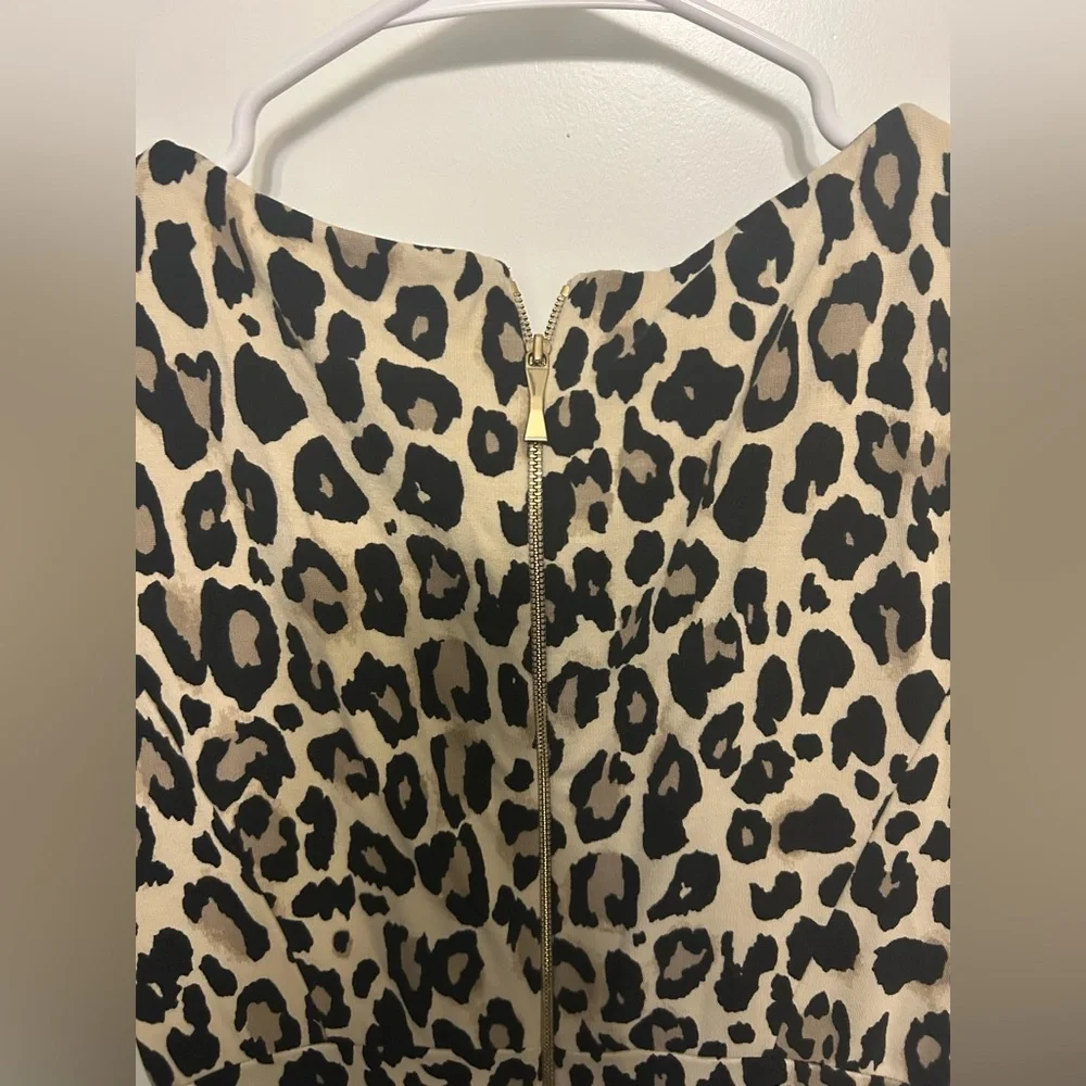 Kate Spade Leopard Print Ponte Waisted Dress
